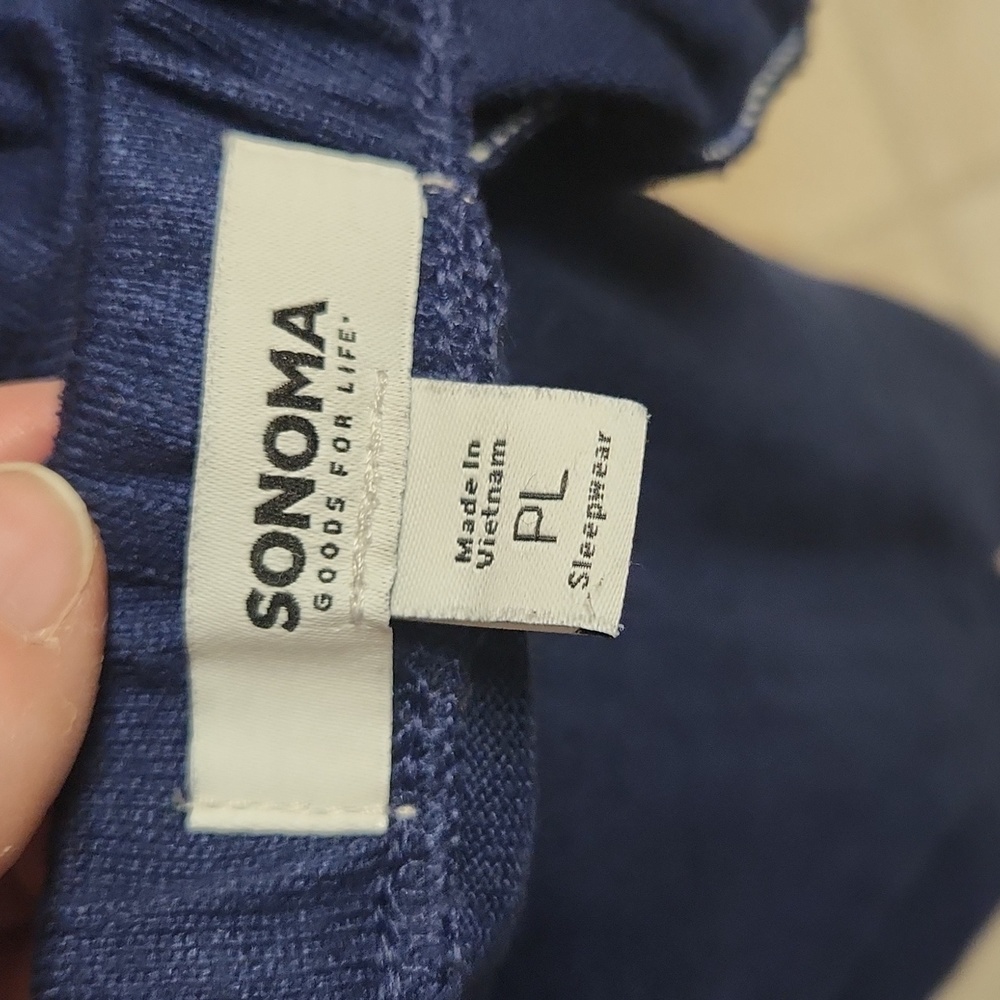 Sonoma Women's Size Petite Large Blue Pajamas/Lounge Set, EUC - Picture 8 of 10